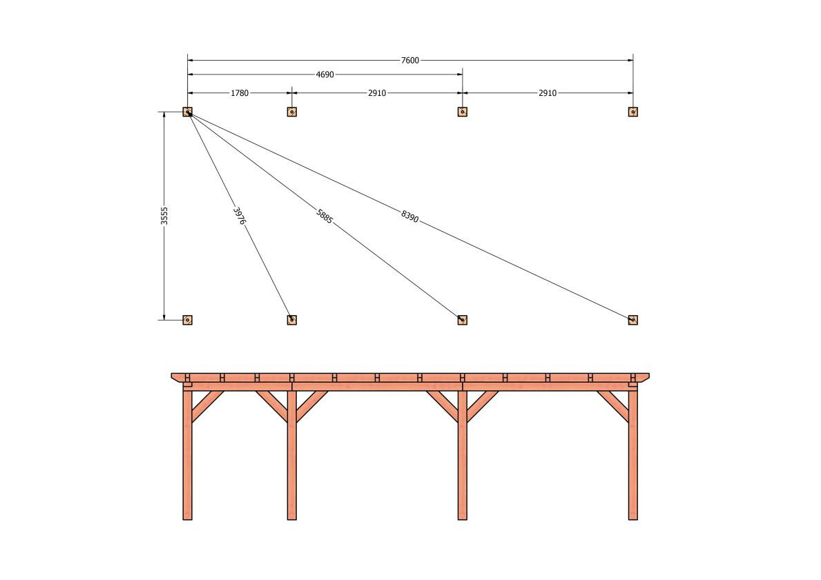 CP-10.1037-douglas-overkapping-tuin-hout-platdak-bouwtekening-kant-en-klaar-pakket-Funderingsplan