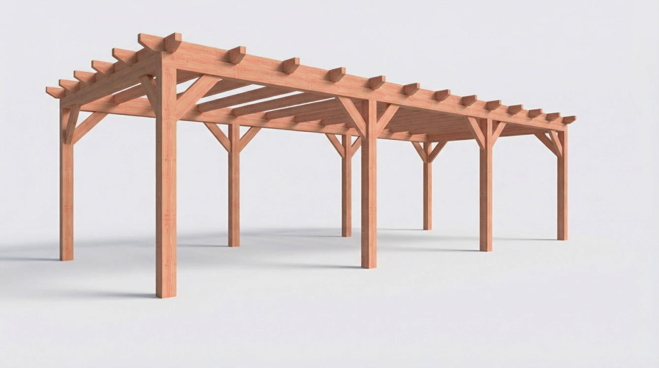 CP-10.1040-L-douglas-hout-overkapping-bouwpakket-constructie-zelfbouw-staanders-plat-dak