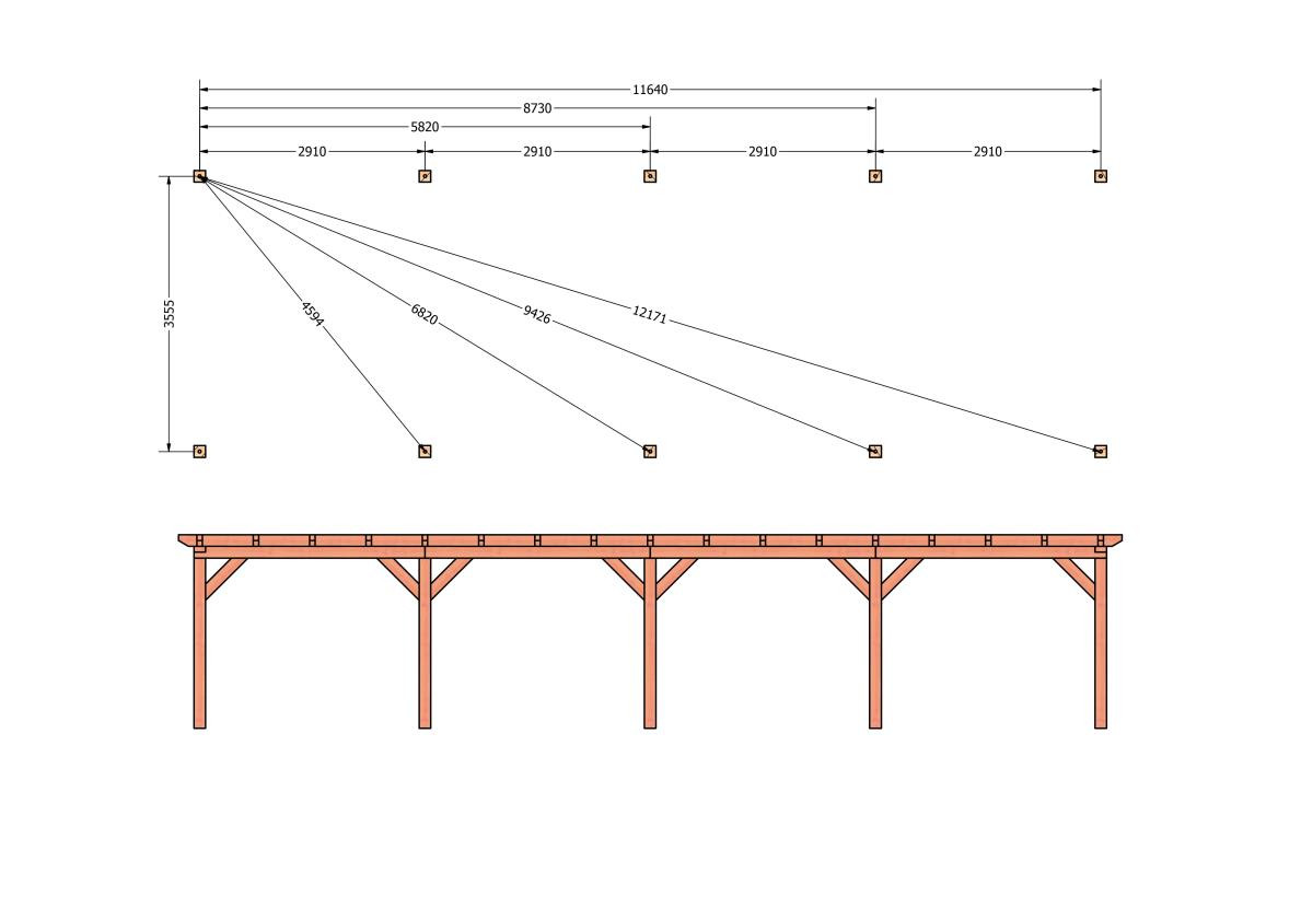 CP-10.1043-douglas-overkapping-tuin-hout-platdak-bouwtekening-kant-en-klaar-pakket-Funderingsplan - kopie