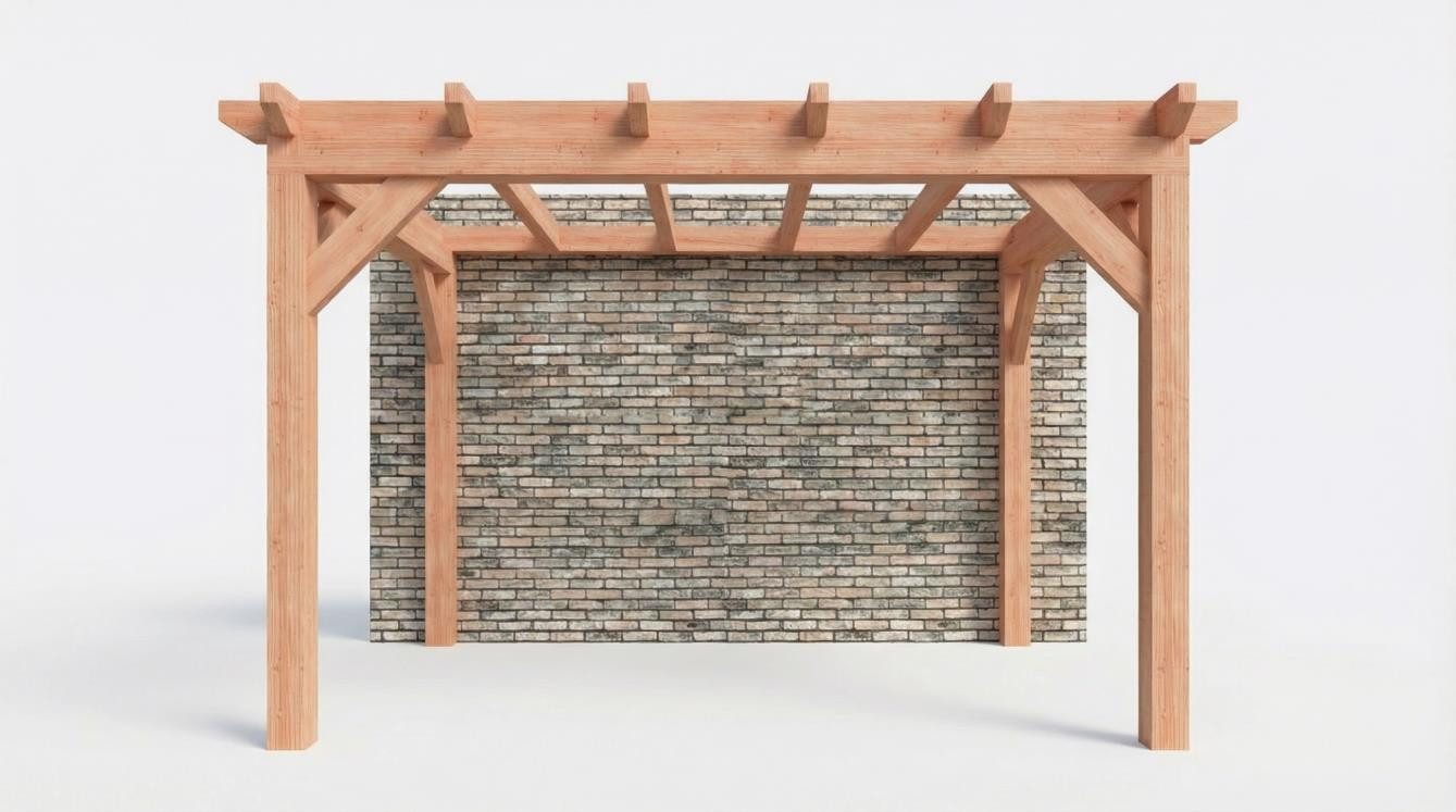 CP-10.2001 - Constructiepakket aanbouwveranda - 4105x3260x2500mm - fijnbezaagd Douglas voor