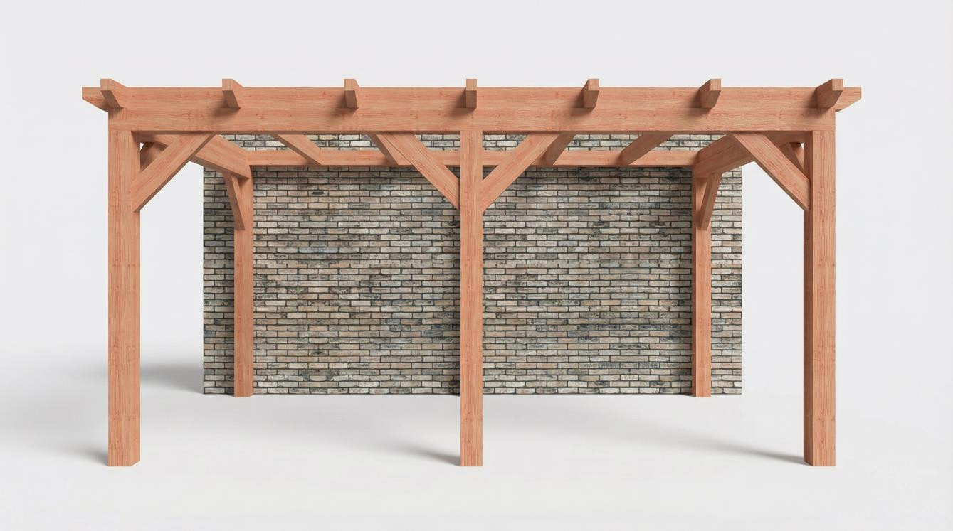 CP-10.2004 - Constructiepakket aanbouwveranda - 5310x3260x2500mm - fijnbezaagd Douglas voor