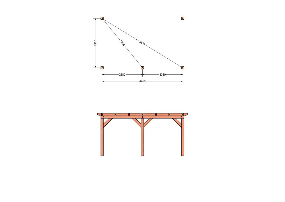 CP-10.2004-houten-veranda-bouwpakket-douglas-constructie-bouwtekening-Funderingsplan