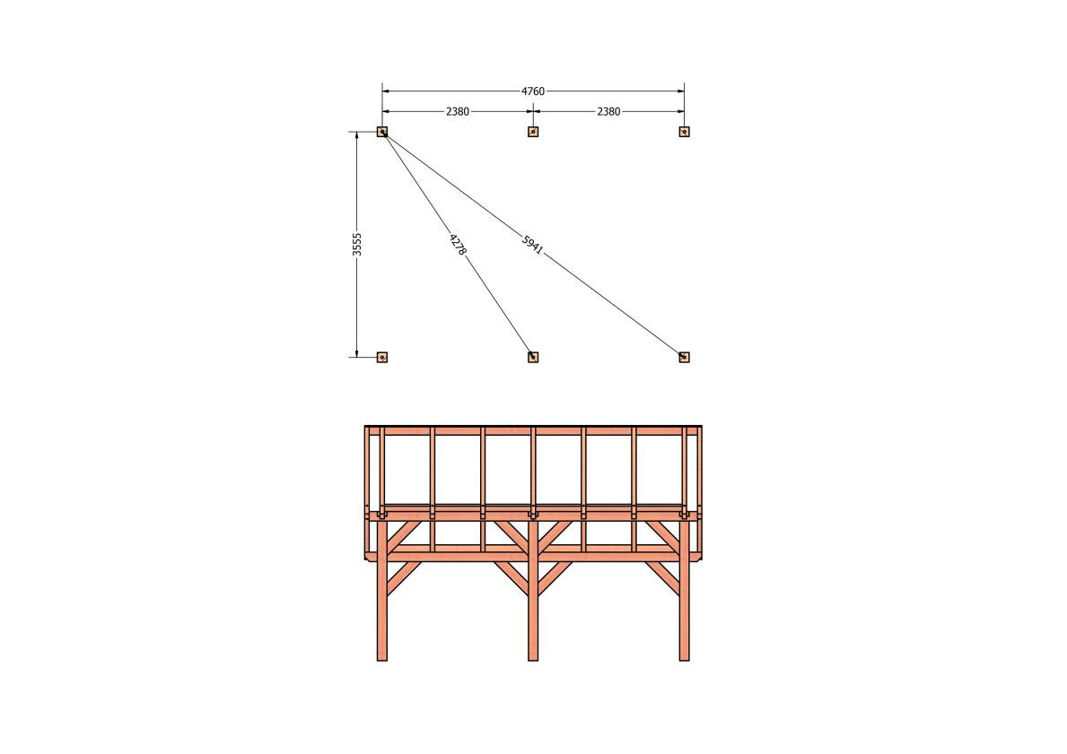 CP-20.1028-houten-kapschuur-constructie-bouwpakket-zelfbouw-bouwtekening-Funderingsplan