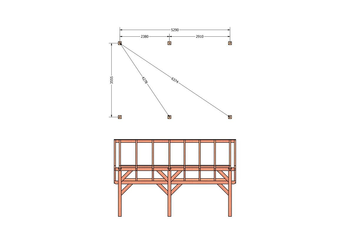 CP-20.1029-houten-kapschuur-constructie-bouwpakket-zelfbouw-bouwtekening-Funderingsplan