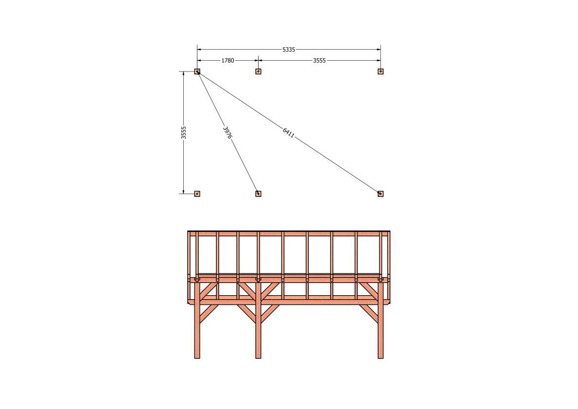 CP-20.1030-houten-kapschuur-constructie-bouwpakket-zelfbouw-bouwtekening-Funderingsplan