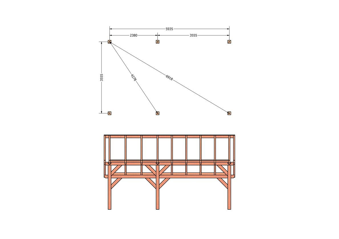 CP-20.1032-houten-kapschuur-constructie-bouwpakket-zelfbouw-bouwtekening-Funderingsplan
