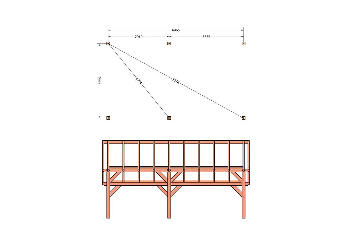 CP-20.1033-houten-kapschuur-constructie-bouwpakket-zelfbouw-bouwtekening-Funderingsplan