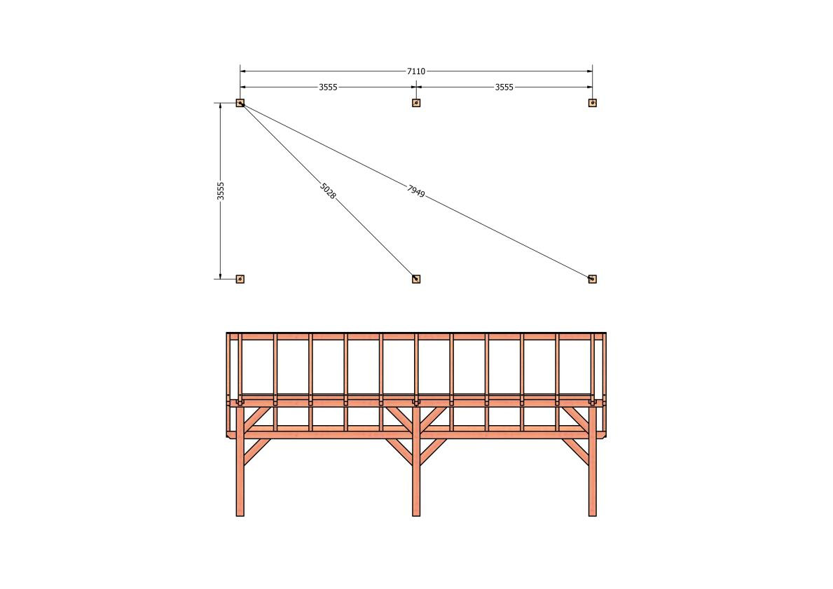 CP-20.1035-houten-kapschuur-constructie-bouwpakket-zelfbouw-bouwtekening-Funderingsplan