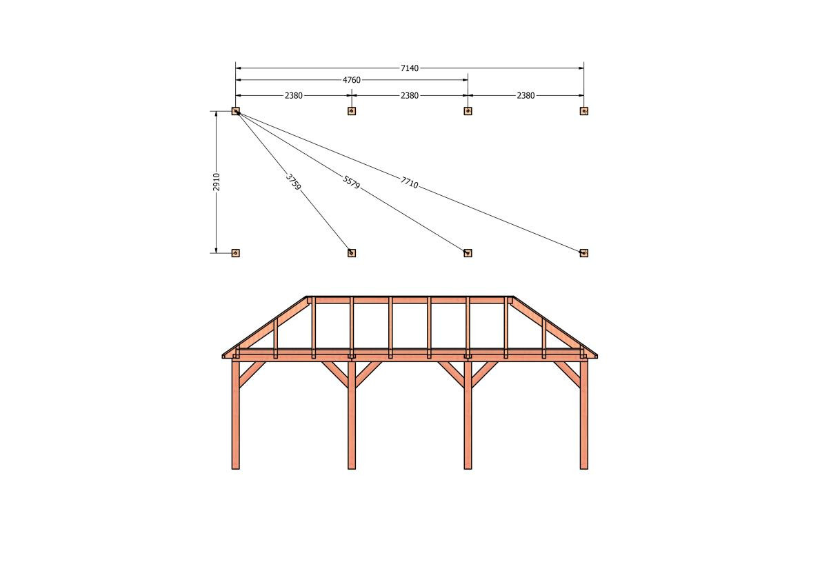 CP-20.3011-houten-schuur-bouwtekening-zelfbouw-constructie-bouwplan-Funderingsplan