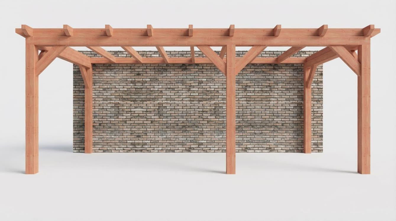 Aanbouwveranda constructie pakket 6485x3260mm rechts 1 - Trendhout