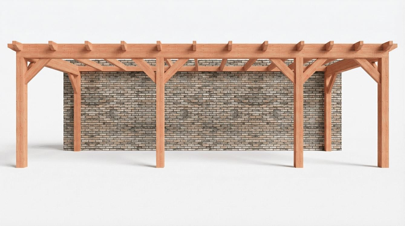 Aanbouwveranda constructie pakket 8150x3260mm rechts1 - Trendhout