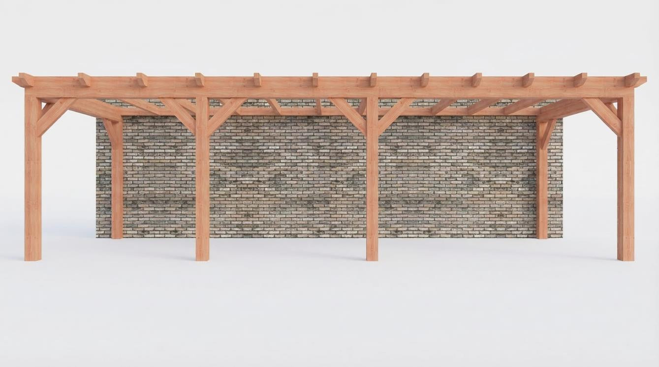 Aanbouwveranda constructie pakket 8865x3260mm rechts (1)