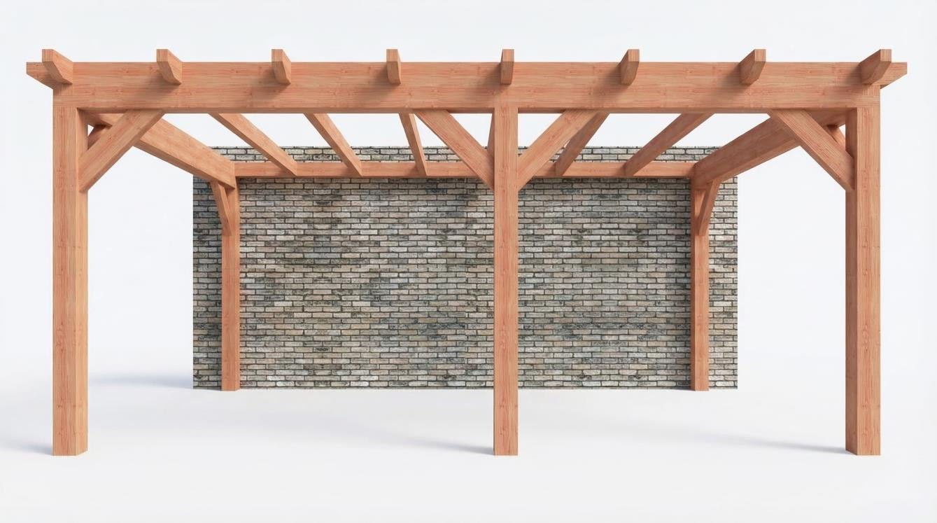 Aanbouwveranda constructie pakket 5840x3905mm rechts 1 - Trendhout