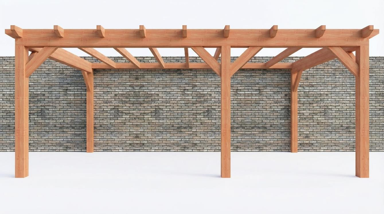 Aanbouwveranda constructie pakket 6485x3905mm rechts 1 - Trendhout