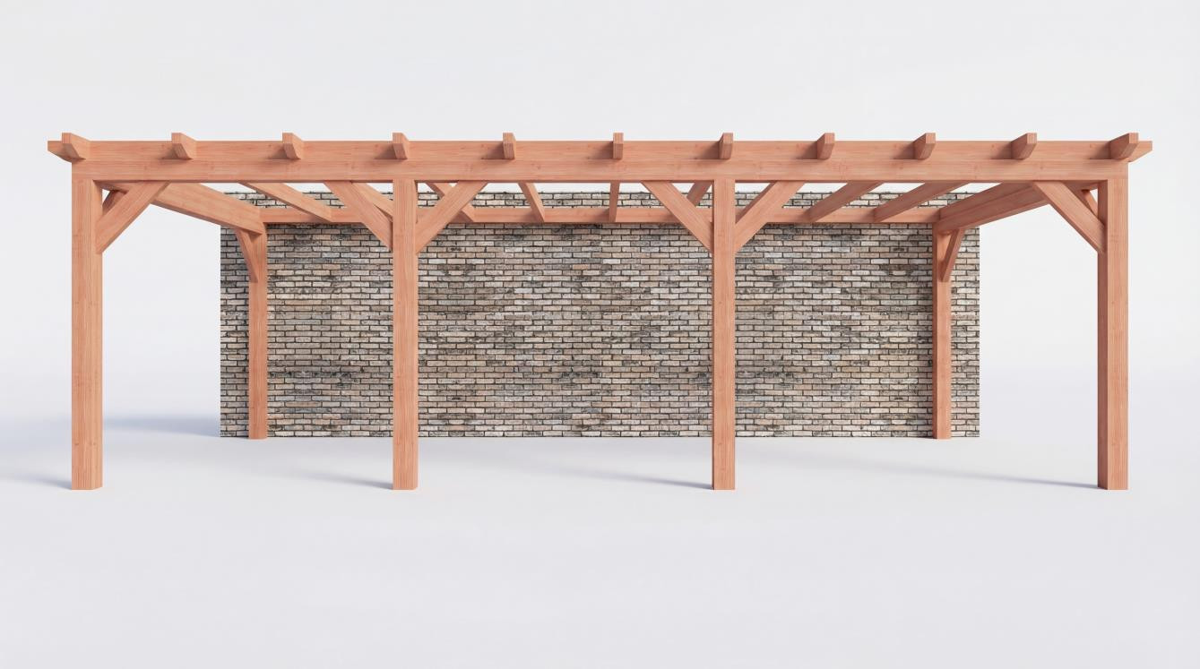 Aanbouwveranda constructie pakket 8220x3905mm rechts 1 - Trendhout