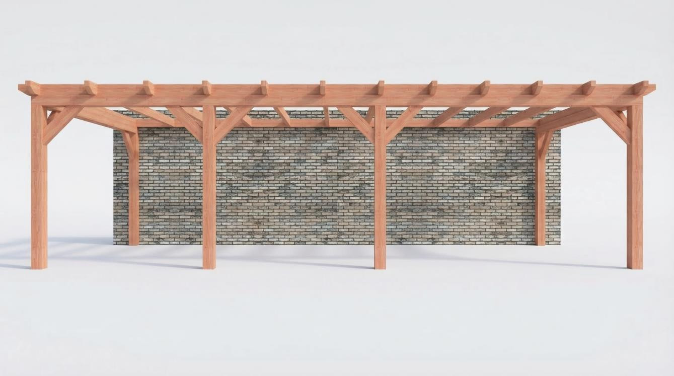 Aanbouwveranda constructie pakket 8865x3905mm rechts 1 - Trendhout