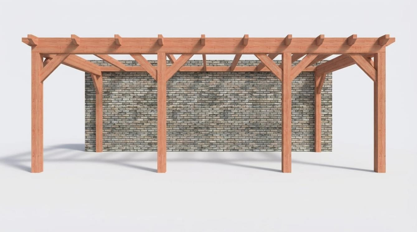 Aanbouwveranda constructie pakket 7090x3905mm rechts - Voor