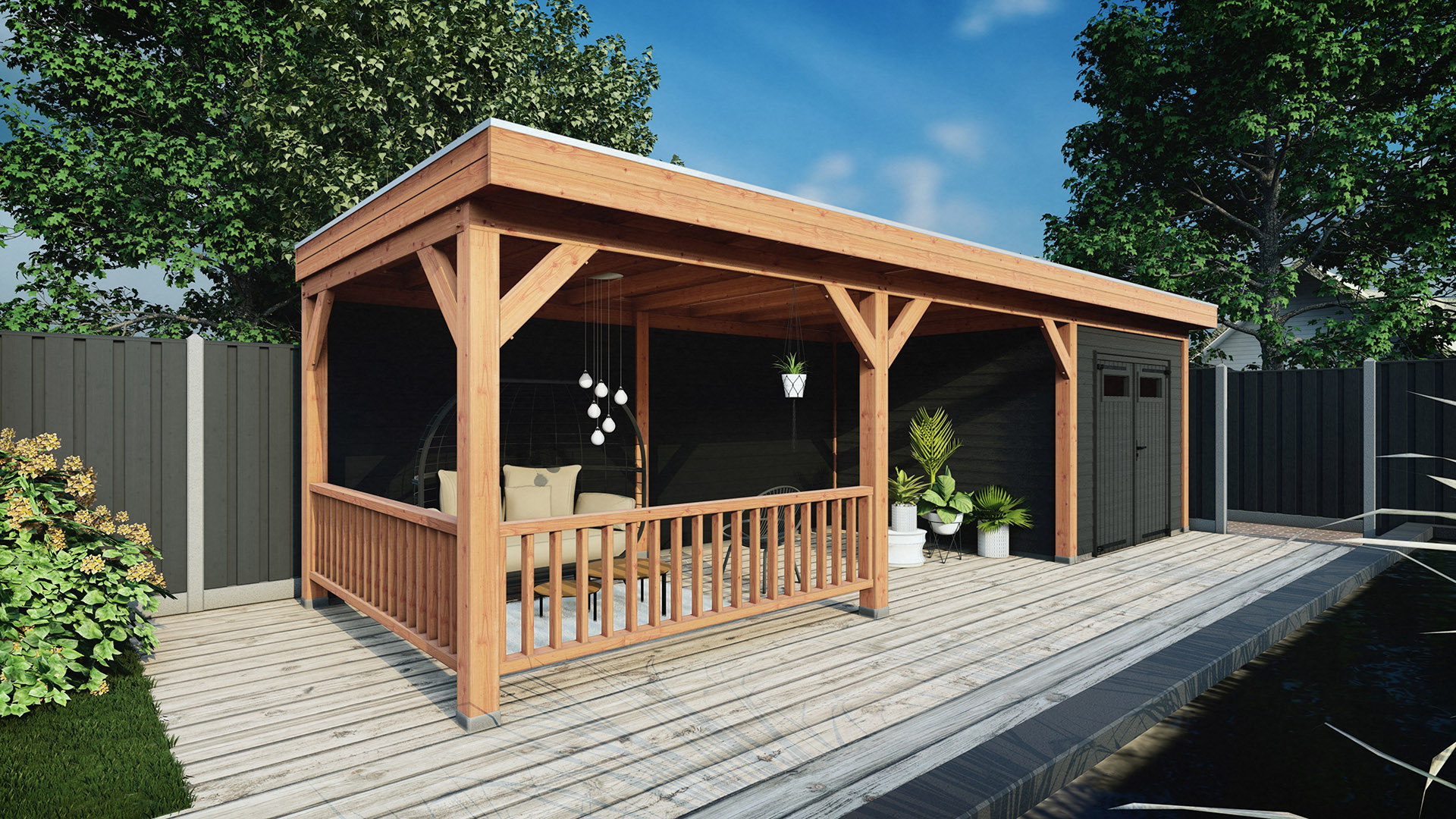 Napier Harden Strikt Houten veranda