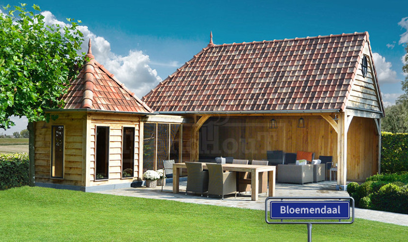 Luxe-houten-buitenverblijf-eiken-bijgebouw-schuur-met-overkapping-landelijke-stijl-eikenhout-Bennebroek-Bloemendaal-Overveen-Aerdenhout-Vogelenzang