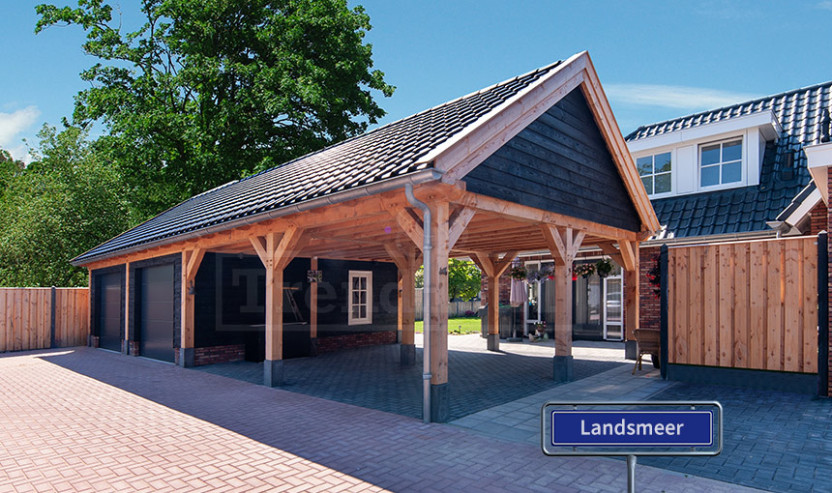 douglas-of-eiken-grote-houten-schuur-of-garage-met-carport-laten-bouwen-trendhout-Landsmeer-Den-Ilp-Purmerland