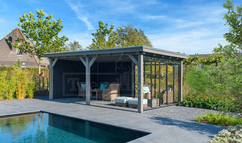 Trendhout-douglas-eiken-overkapping-bij-zwembad-poolhouse-landelijke-poolhouse-bouwen-prijs-bouwpakket-Apeldoorn-Beekbergen-Hoenderloo-Klarenbeek