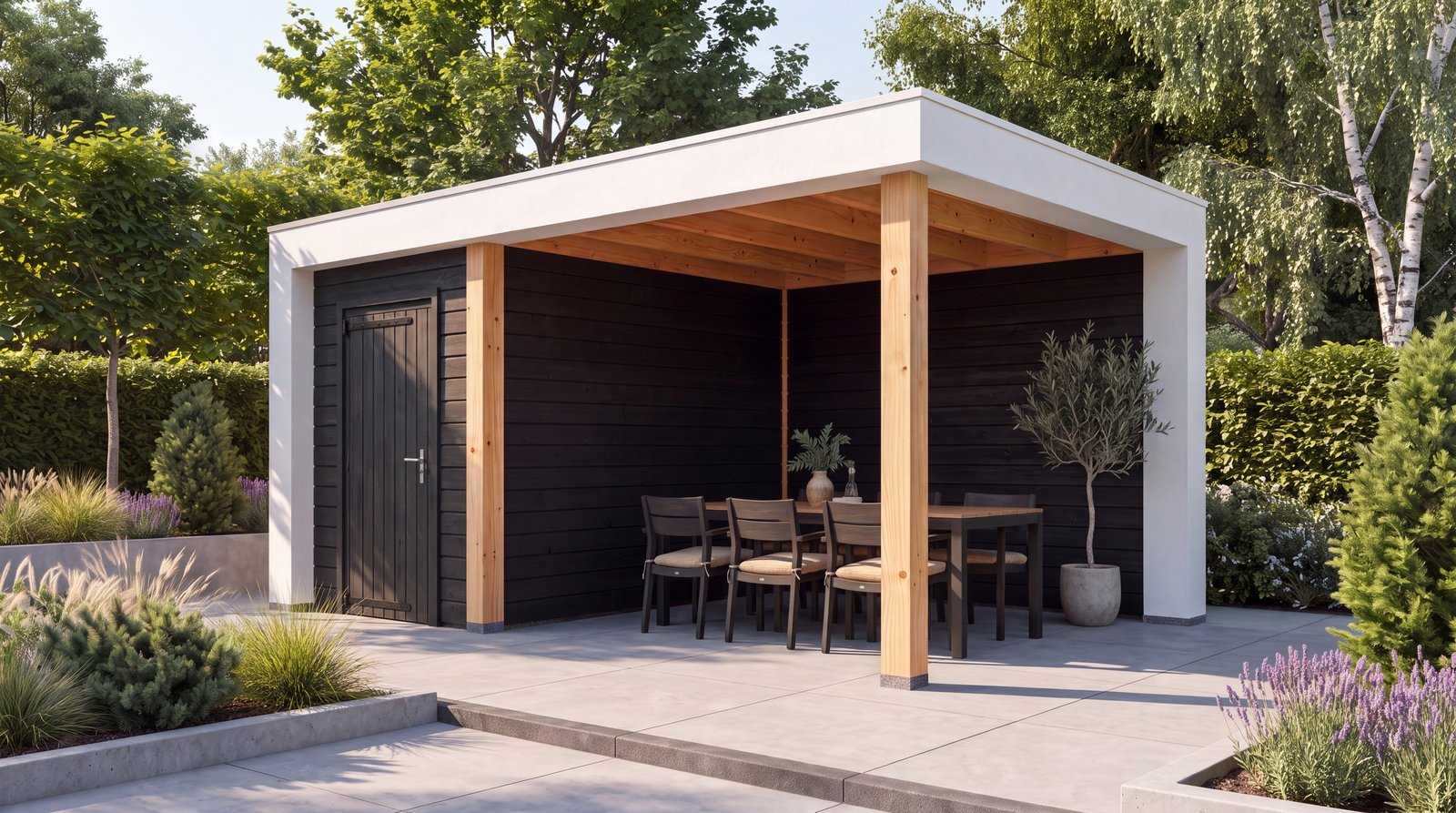 Inspiratiebeeld: Verona met witte boeidelen, berging en eethoek